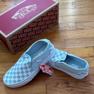 Vans checkered slip ons